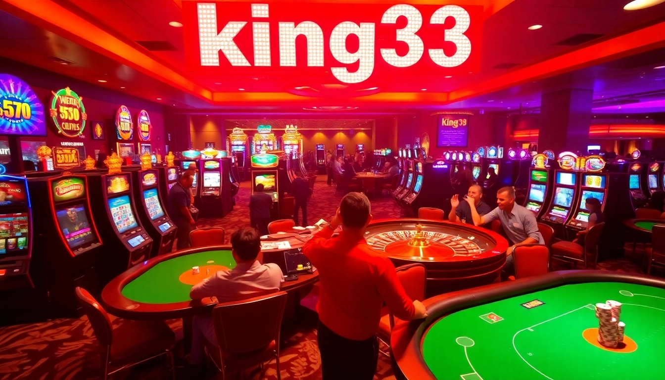 Experience the thrill of gaming at king33, where vibrant slot machines and live poker games await players.