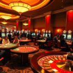 Explore the thrilling atmosphere of upscale gambling at https://ea77.lat/ with players enjoying poker and roulette.