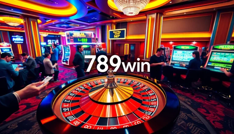 Experience the thrill of gambling with 789win trang chủ chính thức featuring roulette wheels and excited players at a casino table.